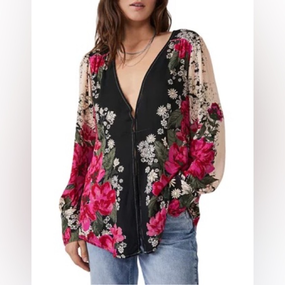 Free People Mikayla floral blouse